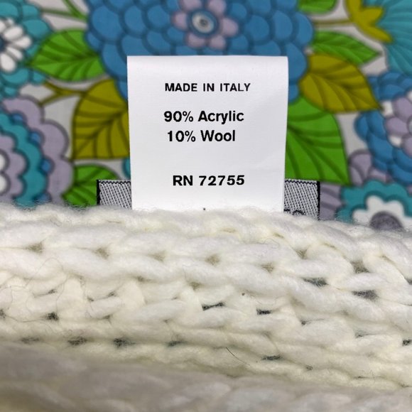 ##NWOT## Cintelli e Galluzzo Wool Blend Ivory Scarf - Picture 6 of 6